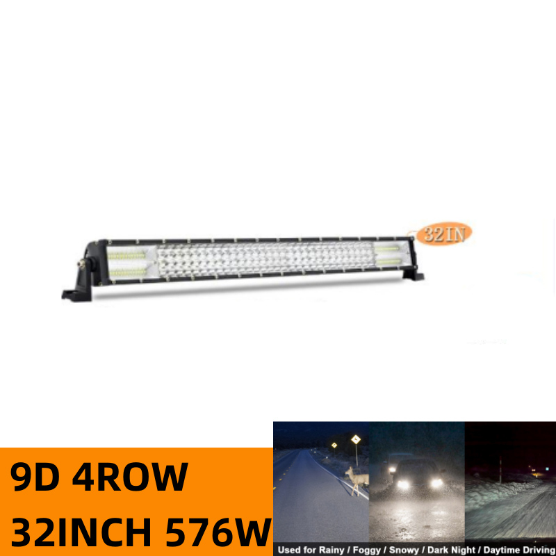 32Inch Car LED Headlight Strip Lights Truck Spotlights Modified Off-road Roof Lights Far and Near Counter-attack Lights - Click Image to Close